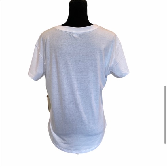NWT Rae Dunn cotton blend white shortsleeved graphic T-shirt size medium - Picture 4 of 8